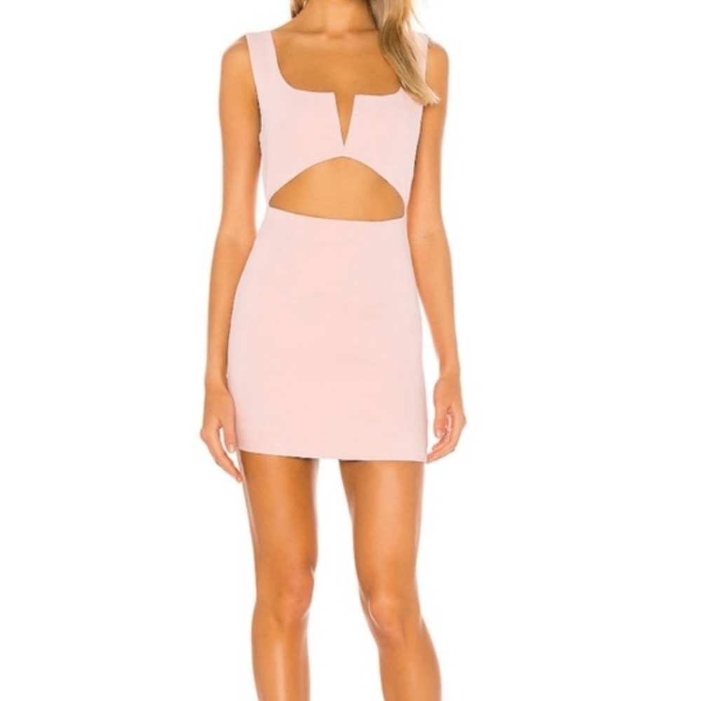 Superdown Light Pink Cut Out Dress